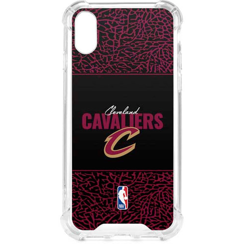 NBA Cleveland Cavaliers Elephant Print iPhone XS Clear Case