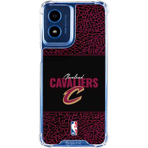 NBA Cleveland Cavaliers Elephant Print Moto G Play 4G (2024) Clear Case
