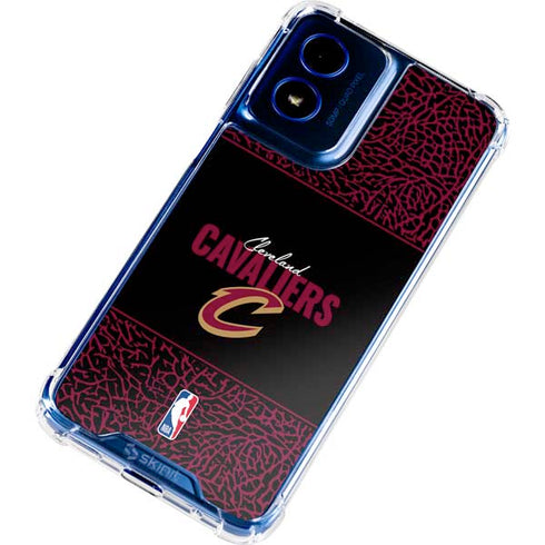 NBA Cleveland Cavaliers Elephant Print Moto G Play 4G (2024) Clear Case