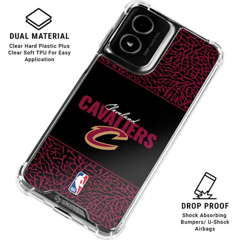 NBA Cleveland Cavaliers Elephant Print Moto G Power 5G (2024) Clear Case