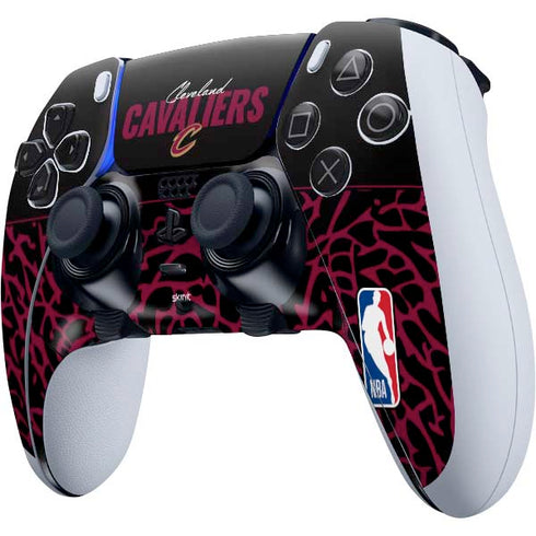 NBA Cleveland Cavaliers Elephant Print PS5 DualSense Edge Pro Controller Skin
