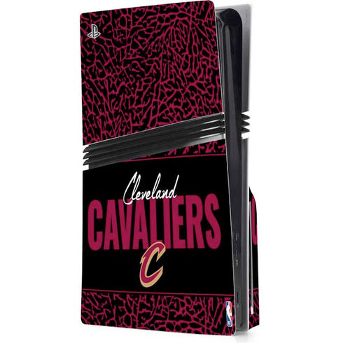 NBA Cleveland Cavaliers Elephant Print PS5 Pro Disk Console Skin
