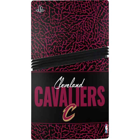 NBA Cleveland Cavaliers Elephant Print PS5 Pro Disk Console Skin