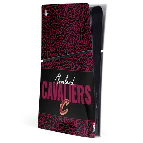 NBA Cleveland Cavaliers Elephant Print PS5 Slim Digital Edition Console Skin