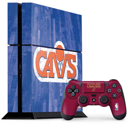 NBA Cleveland Cavaliers Hardwood Classics PS4 Console and Controller Bundle Skin