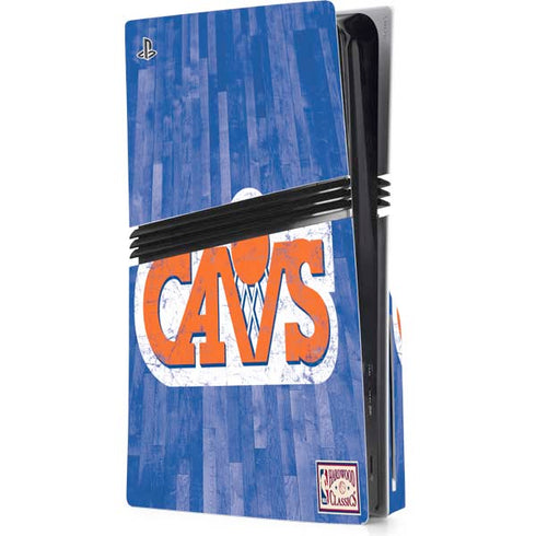 NBA Cleveland Cavaliers Hardwood Classics PS5 Pro Disk Console Skin