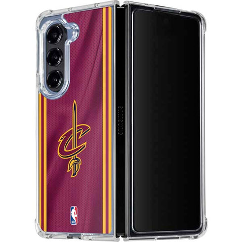 NBA Cleveland Cavaliers Jersey Galaxy Z Fold5 5G Clear Case