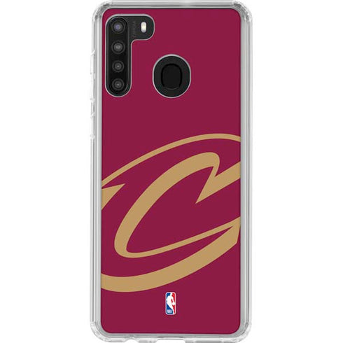 NBA Cleveland Cavaliers Large Logo Galaxy A21 Clear Case