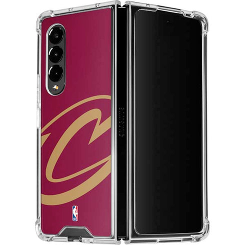 NBA Cleveland Cavaliers Large Logo Galaxy Z Fold4 5G Clear Case