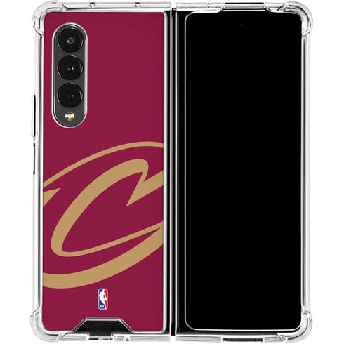 NBA Cleveland Cavaliers Large Logo Galaxy Z Fold4 5G Clear Case