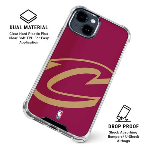 NBA Cleveland Cavaliers Large Logo iPhone 14 Plus Clear Case