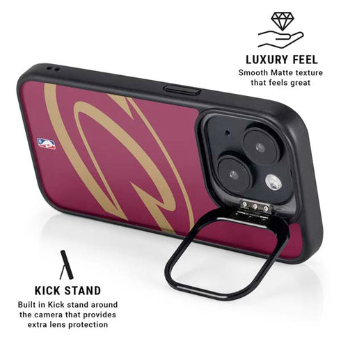 NBA Cleveland Cavaliers Large Logo iPhone 14 Plus Kickstand Case