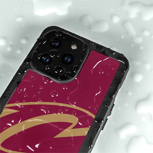 NBA Cleveland Cavaliers Large Logo iPhone 14 Pro Max Waterproof Case