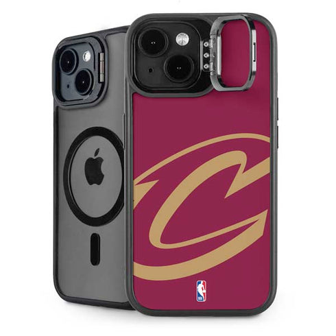 NBA Cleveland Cavaliers Large Logo iPhone 15 Plus Kickstand Case