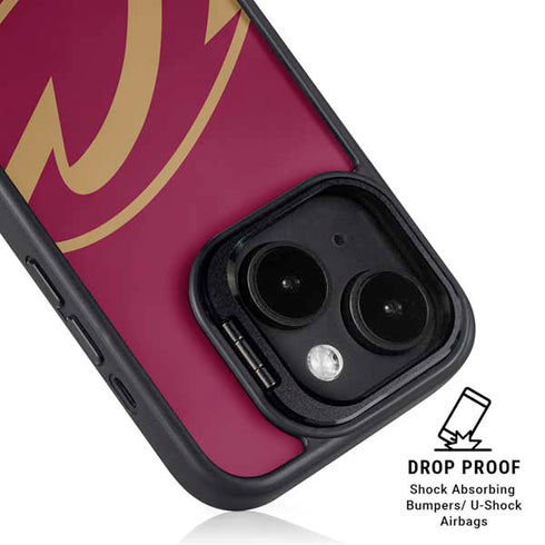 NBA Cleveland Cavaliers Large Logo iPhone 15 Plus Kickstand Case