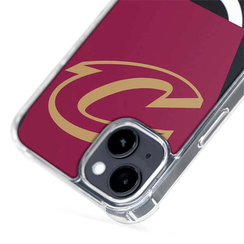 NBA Cleveland Cavaliers Large Logo iPhone 15 Plus MagSafe Case