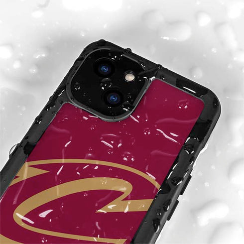 NBA Cleveland Cavaliers Large Logo iPhone 15 Plus Waterproof Case