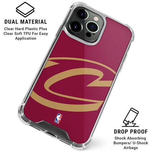 NBA Cleveland Cavaliers Large Logo iPhone 15 Pro Clear Case