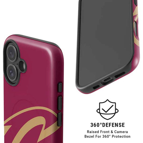 NBA Cleveland Cavaliers Large Logo iPhone 16 Magsafe Impact Case