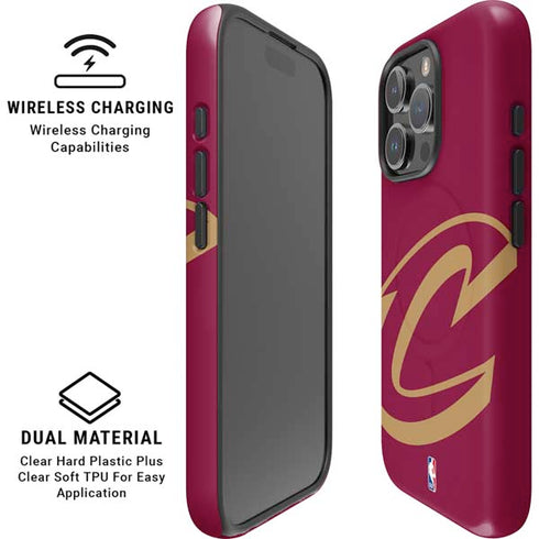 NBA Cleveland Cavaliers Large Logo iPhone 16 Pro Max Magsafe Impact Case