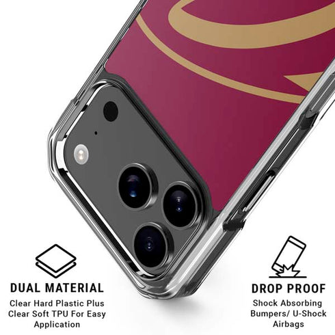 NBA Cleveland Cavaliers Large Logo iPhone 17 Pro Max Clear Case