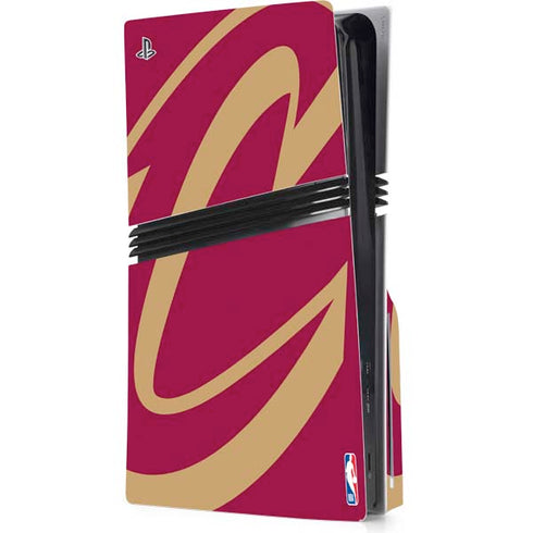 NBA Cleveland Cavaliers Large Logo PS5 Pro Disk Console Skin