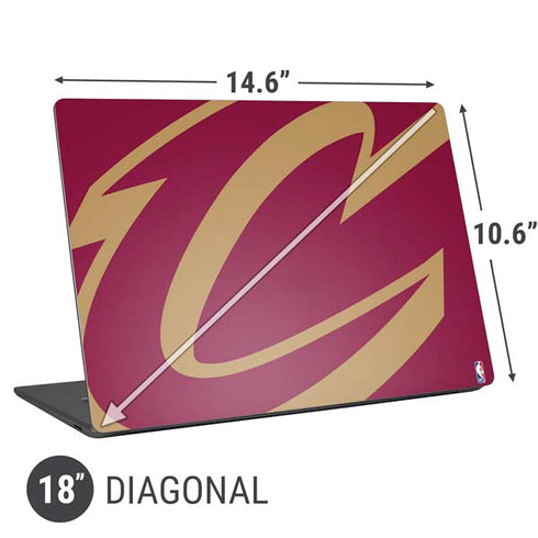 NBA Cleveland Cavaliers Large Logo Universal Laptop 18in (14.6 x 10.6in) Skin