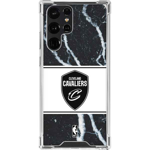 NBA Cleveland Cavaliers Marble Galaxy S23 Ultra Clear Case