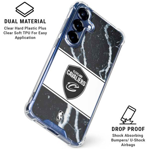 NBA Cleveland Cavaliers Marble Galaxy S25 Clear Case