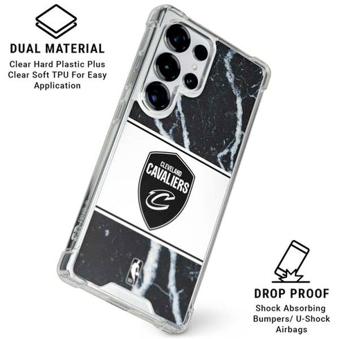 NBA Cleveland Cavaliers Marble Galaxy S25 Ultra Clear Case