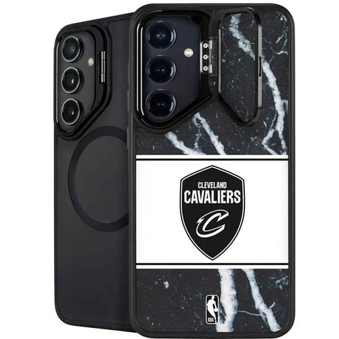 NBA Cleveland Cavaliers Marble Galaxy S26 Plus Kickstand Case