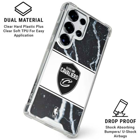 NBA Cleveland Cavaliers Marble Galaxy S26 Ultra Clear Case