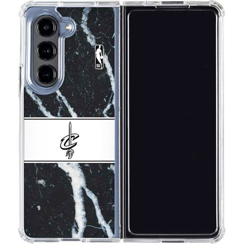 NBA Cleveland Cavaliers Marble Galaxy Z Fold5 5G Clear Case