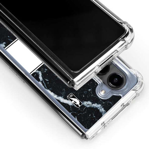 NBA Cleveland Cavaliers Marble Galaxy Z Fold5 5G Clear Case