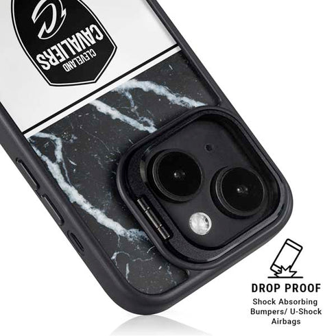 NBA Cleveland Cavaliers Marble iPhone 14 Kickstand Case