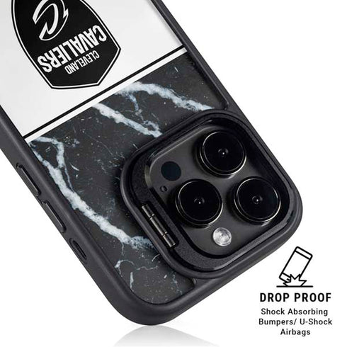 NBA Cleveland Cavaliers Marble iPhone 14 Pro Max Kickstand Case