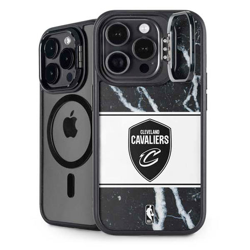NBA Cleveland Cavaliers Marble iPhone 15 Pro Kickstand Case