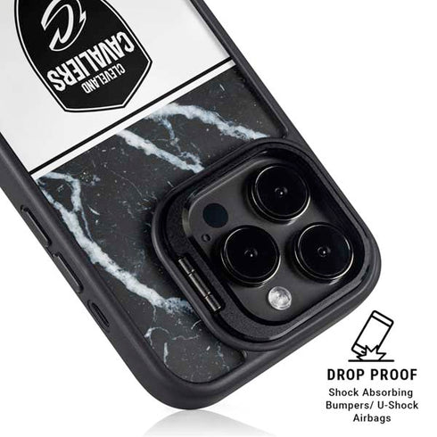 NBA Cleveland Cavaliers Marble iPhone 15 Pro Max Kickstand Case