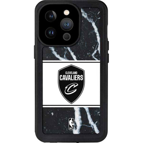NBA Cleveland Cavaliers Marble iPhone 15 Pro Waterproof Case