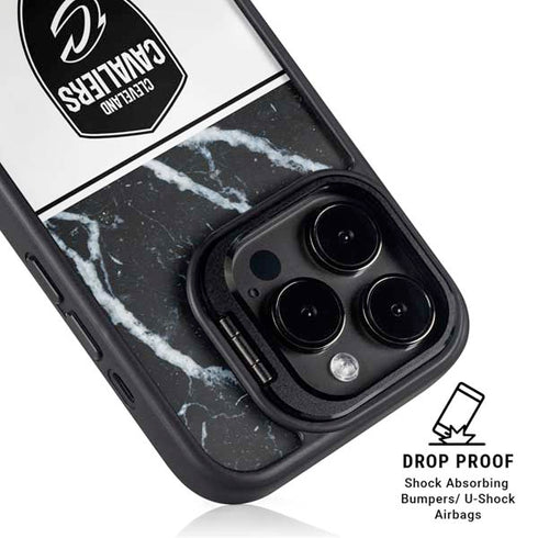 NBA Cleveland Cavaliers Marble iPhone 16 Pro Max Kickstand Case