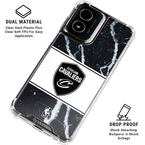 NBA Cleveland Cavaliers Marble Moto G Power 5G (2024) Clear Case