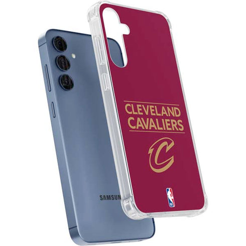 NBA Cleveland Cavaliers Standard - Maroon Galaxy A55 5G Clear Case