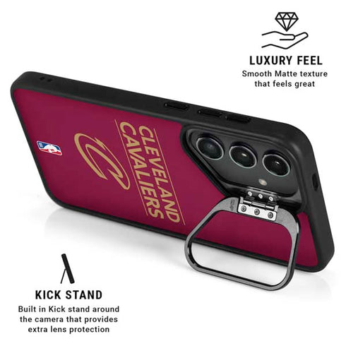 NBA Cleveland Cavaliers Standard - Maroon Galaxy S25 Kickstand Case