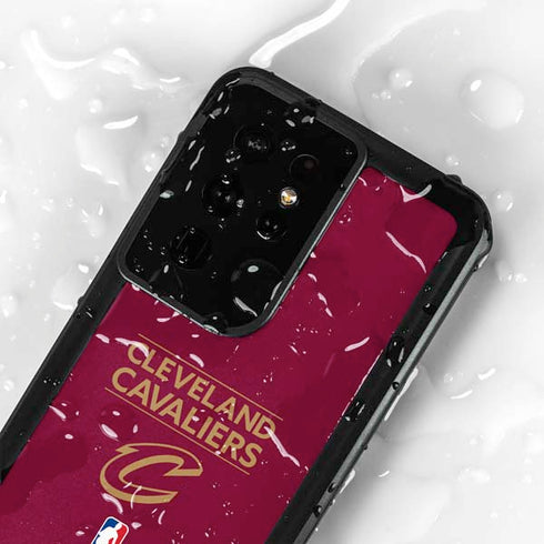 NBA Cleveland Cavaliers Standard - Maroon Galaxy S24 Ultra Waterproof Case
