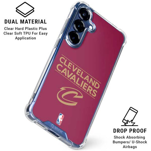 NBA Cleveland Cavaliers Standard - Maroon Galaxy S25 Clear Case