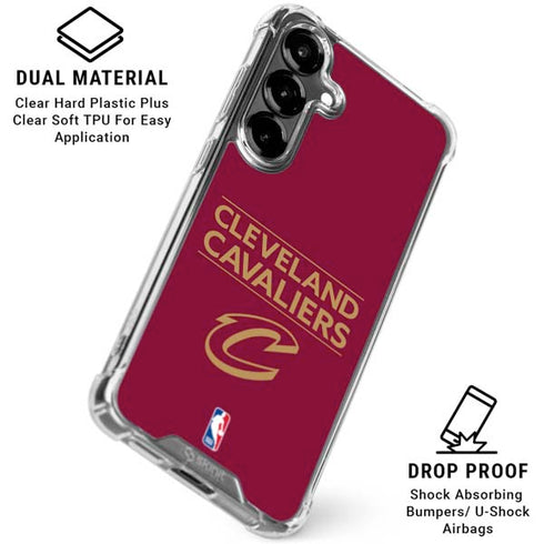 NBA Cleveland Cavaliers Standard - Maroon Galaxy S26 Clear Case