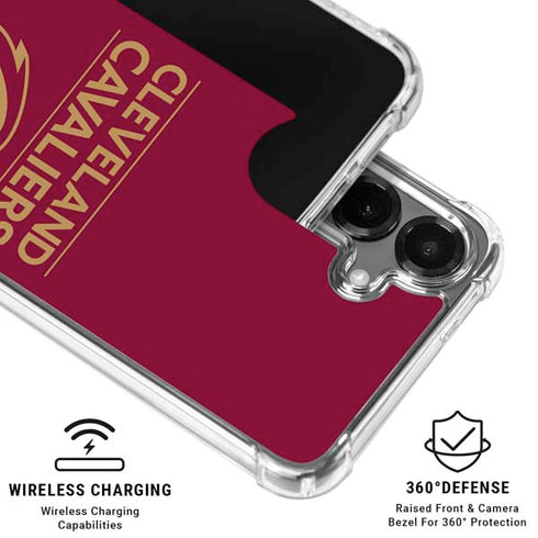 NBA Cleveland Cavaliers Standard - Maroon Galaxy S26 Plus Clear Case