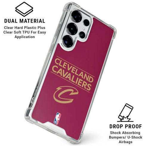 NBA Cleveland Cavaliers Standard - Maroon Galaxy S26 Ultra Clear Case