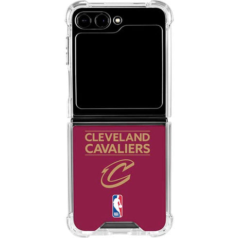 NBA Cleveland Cavaliers Standard - Maroon Galaxy Z Flip6 Clear Case