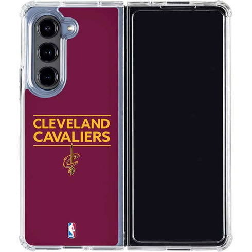NBA Cleveland Cavaliers Standard - Maroon Galaxy Z Fold5 5G Clear Case